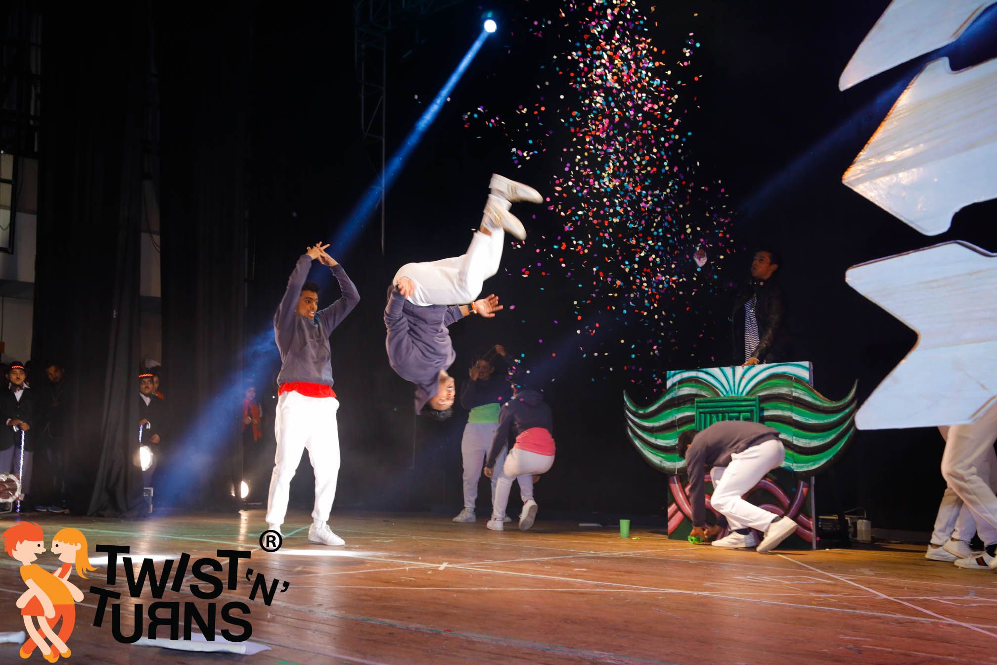 Hip Hop dance class performance by Twist N Turns students at Stage show.